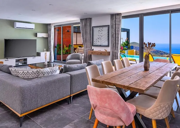 Vila 5 Bedroom Seaview With Private Pool And Jacuzzi Kalkan